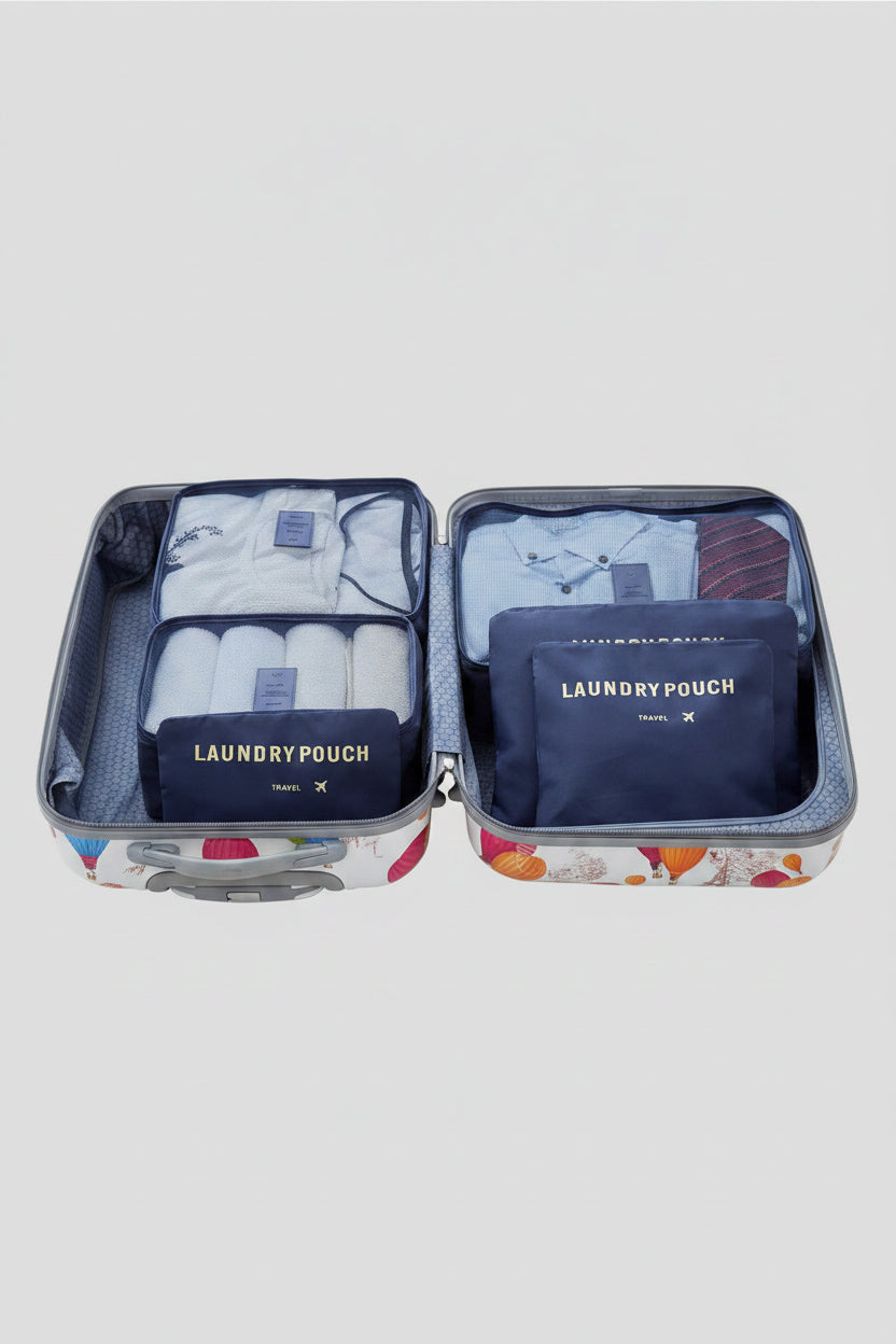 Set de 6 Cubos Organizadores de Equipaje para Maleta de Viaje