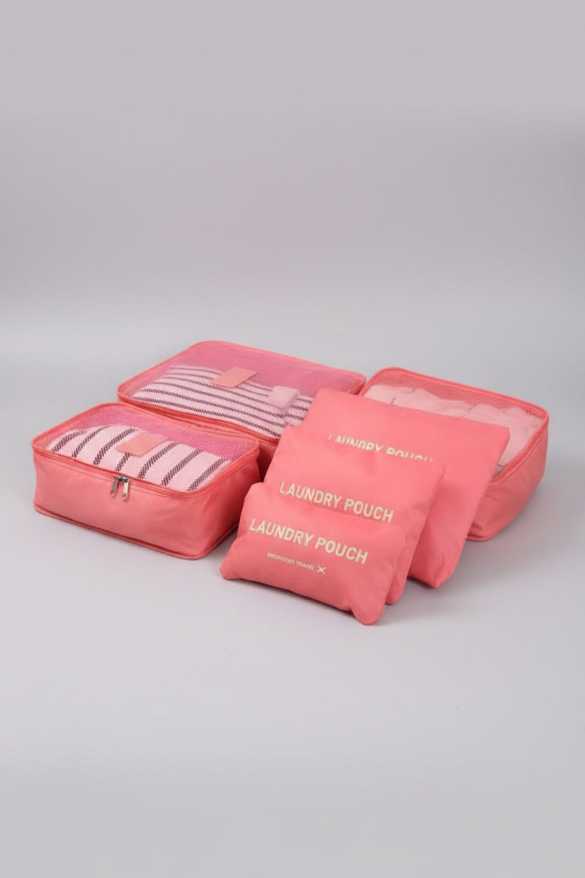 Set de 6 Cubos Organizadores de Equipaje para Maleta de Viaje