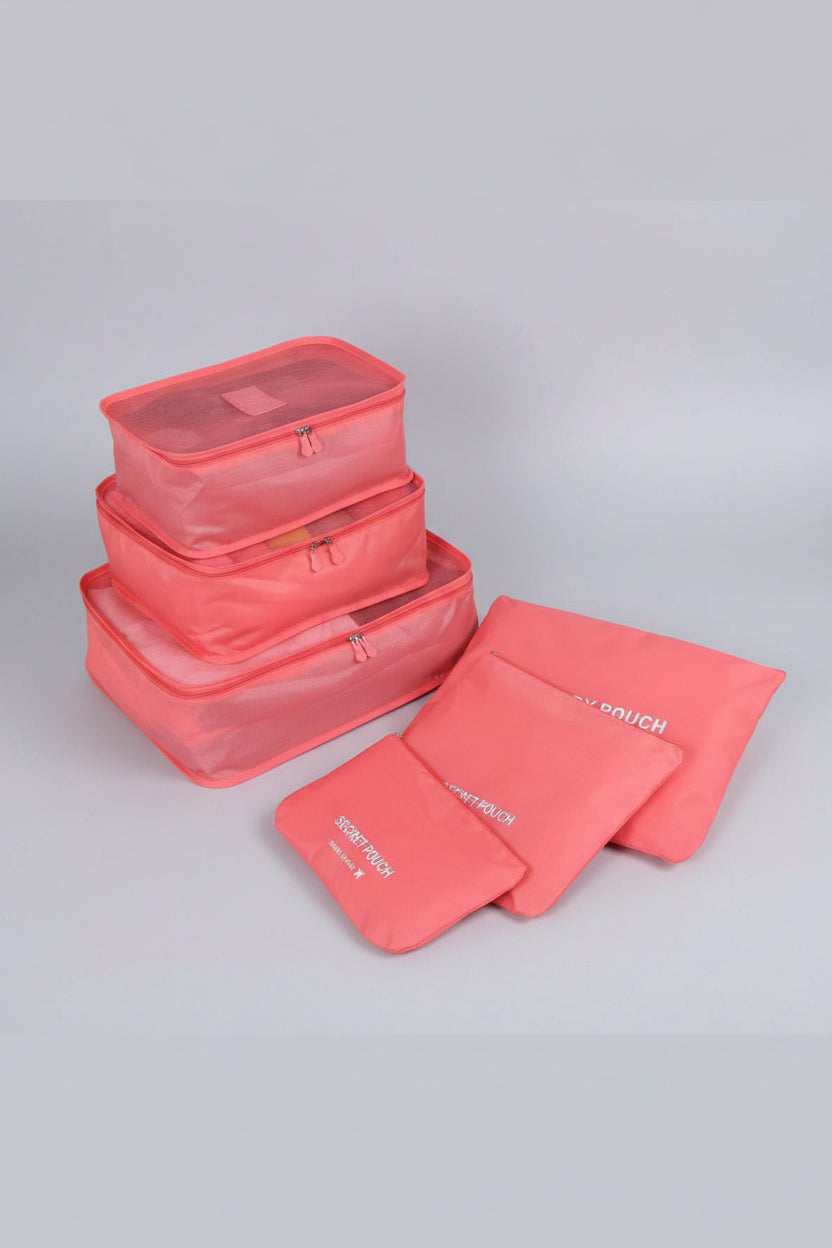 Set de 6 Cubos Organizadores de Equipaje para Maleta de Viaje