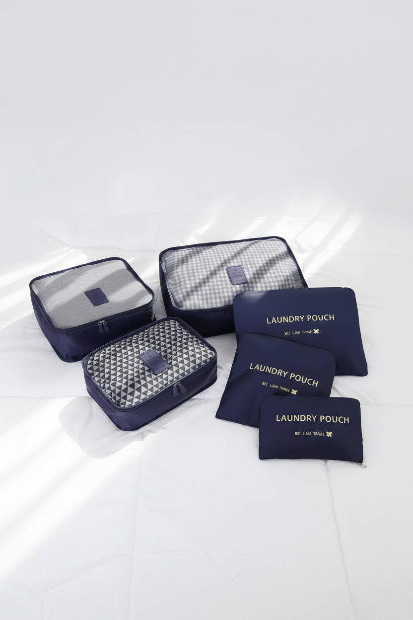 Set de 6 Cubos Organizadores de Equipaje para Maleta de Viaje