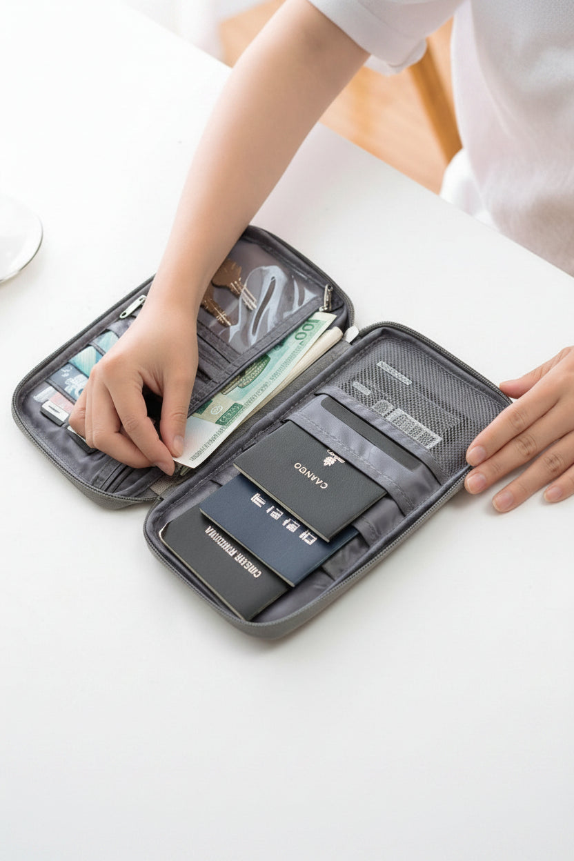 Porta Documentos de Viaje Premium - Organizador Familiar