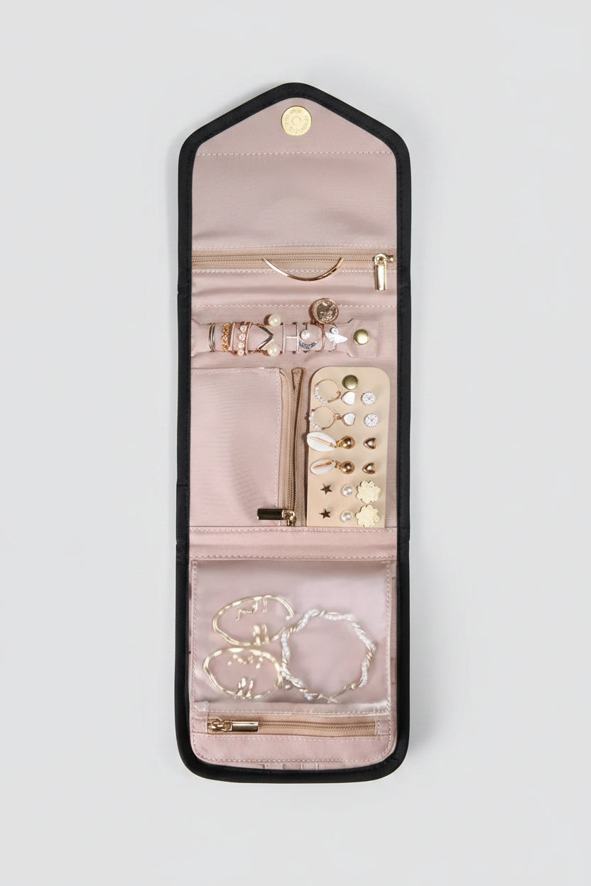 Estuche Joyero Plegable de Viaje Portátil