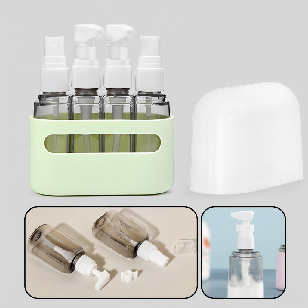 Kit de Recipientes de Viaje X4 – Botellas Recargables 50 ml