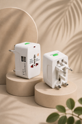 Adaptador de Corriente Universal para Viajes con 2 Puertos USB