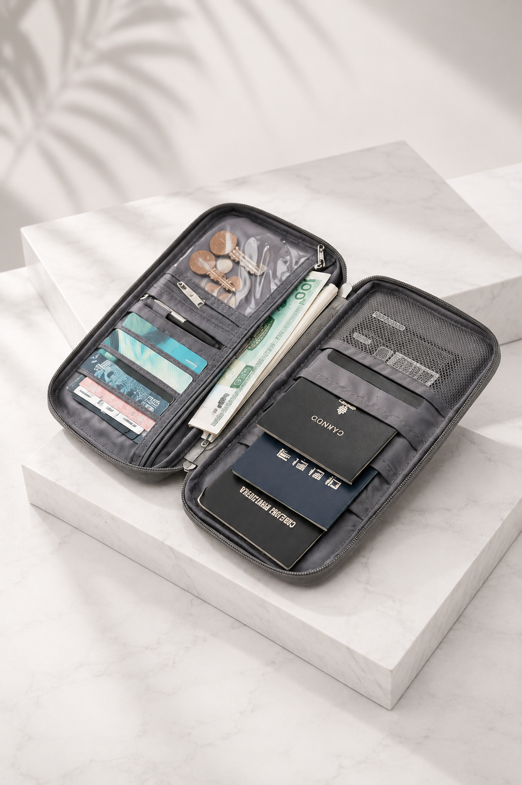 Porta Documentos de Viaje Premium - Organizador Familiar